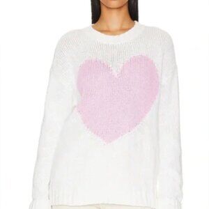 Show Me Your MuMu White and Pink Heart Sweater